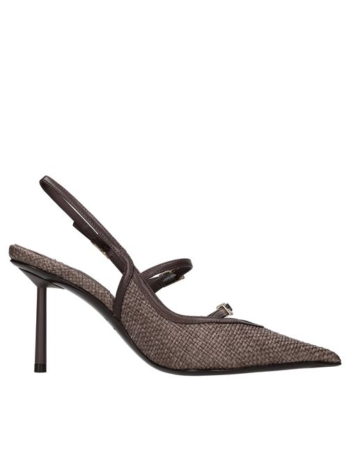 Décolleté slingback modello MORGANA in pelle e tessuto LE SILLA | 4213D080BXPPFONDENTE